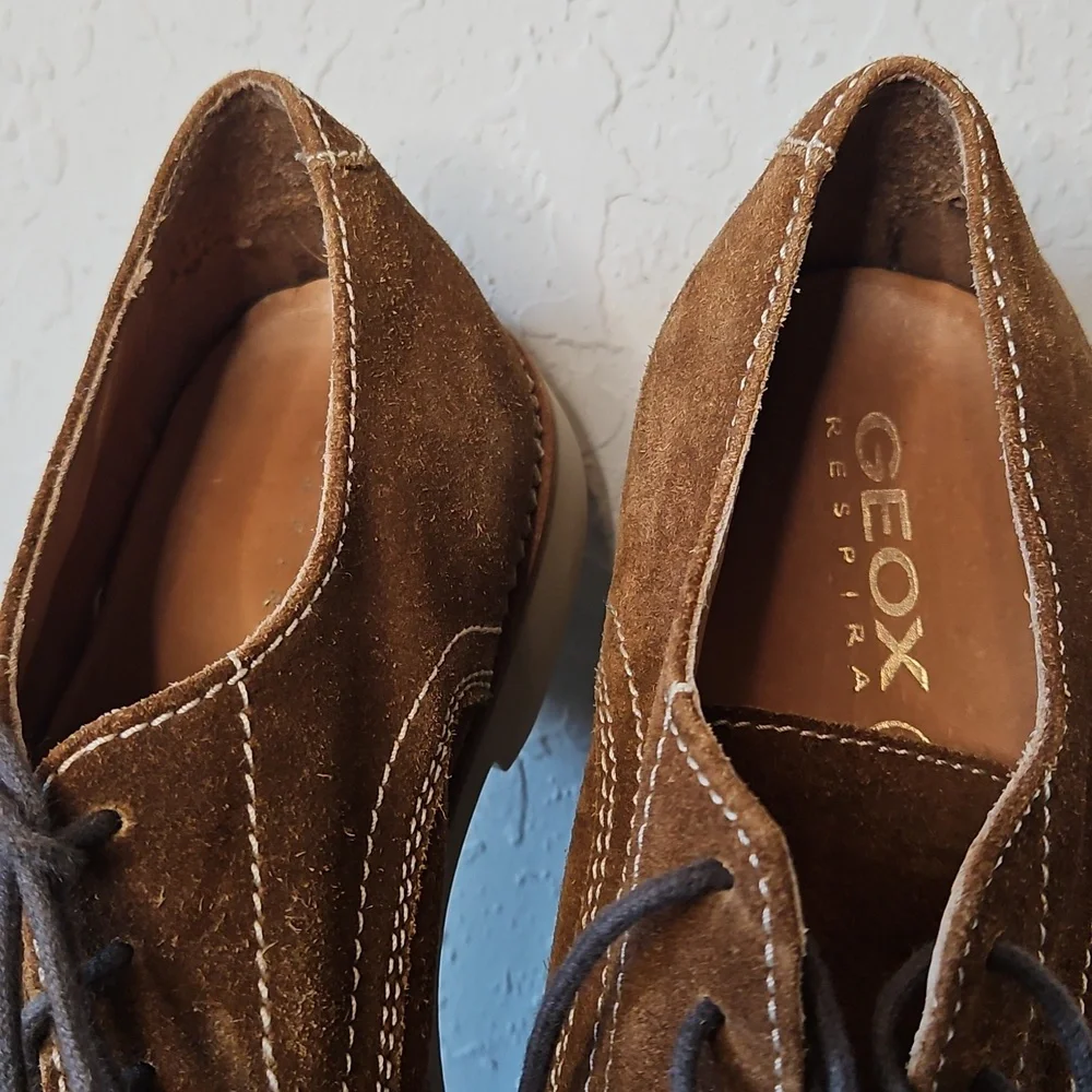 Goex Mens Suede Lace Up Shoes, Size 42 1/2 (US 9 1/2)